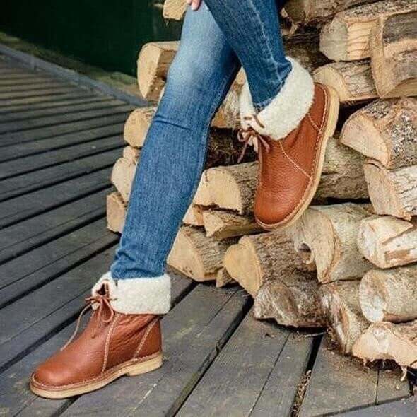 Angie | Bottes En Cuir Polaire Doublées De Laine