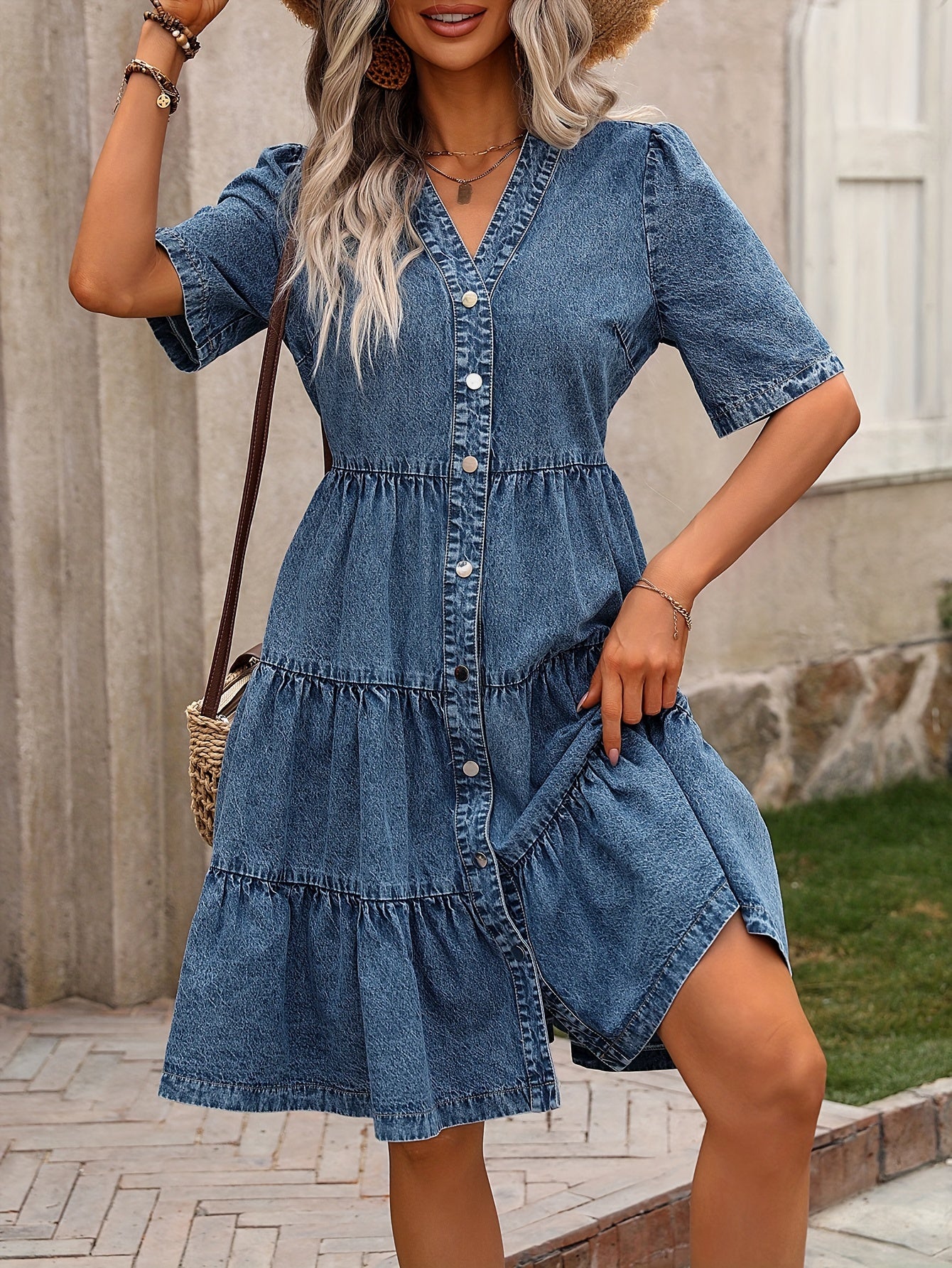 Elyna | Robe En Denim Légère Et Féminine