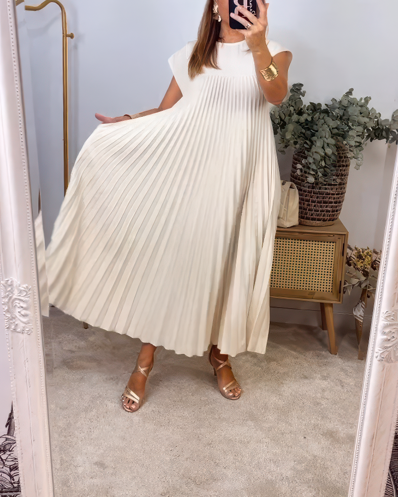 Cassie | Robe Longue Sans Manches En Tissu Fluide