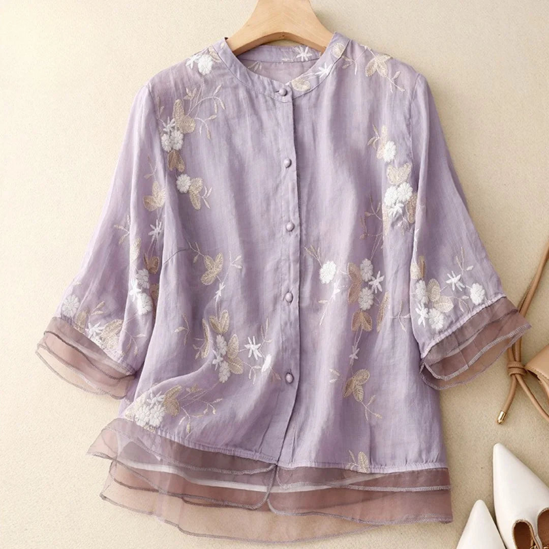 Isla | Blouse Brodée Légère