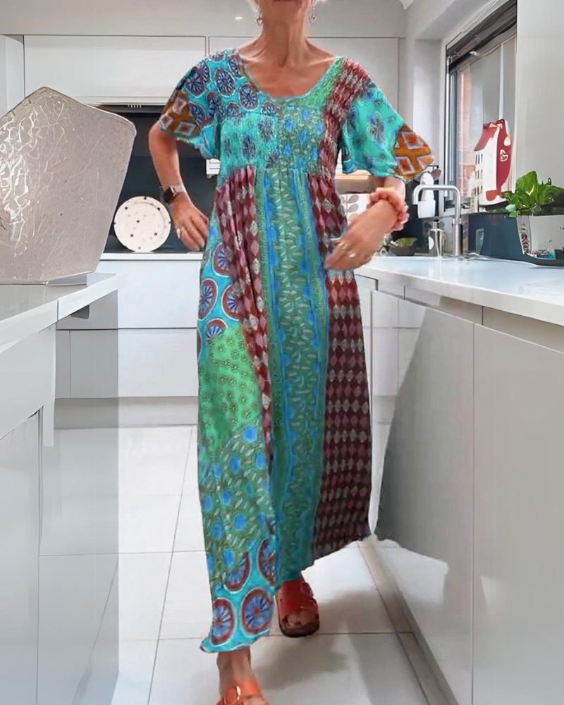 Léa | Robe Bohème À Motif Paisley Élégant