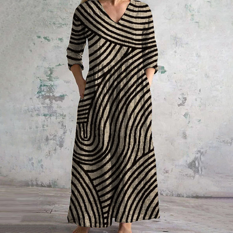 Annora | Robe à Rayures Chic et Confortable