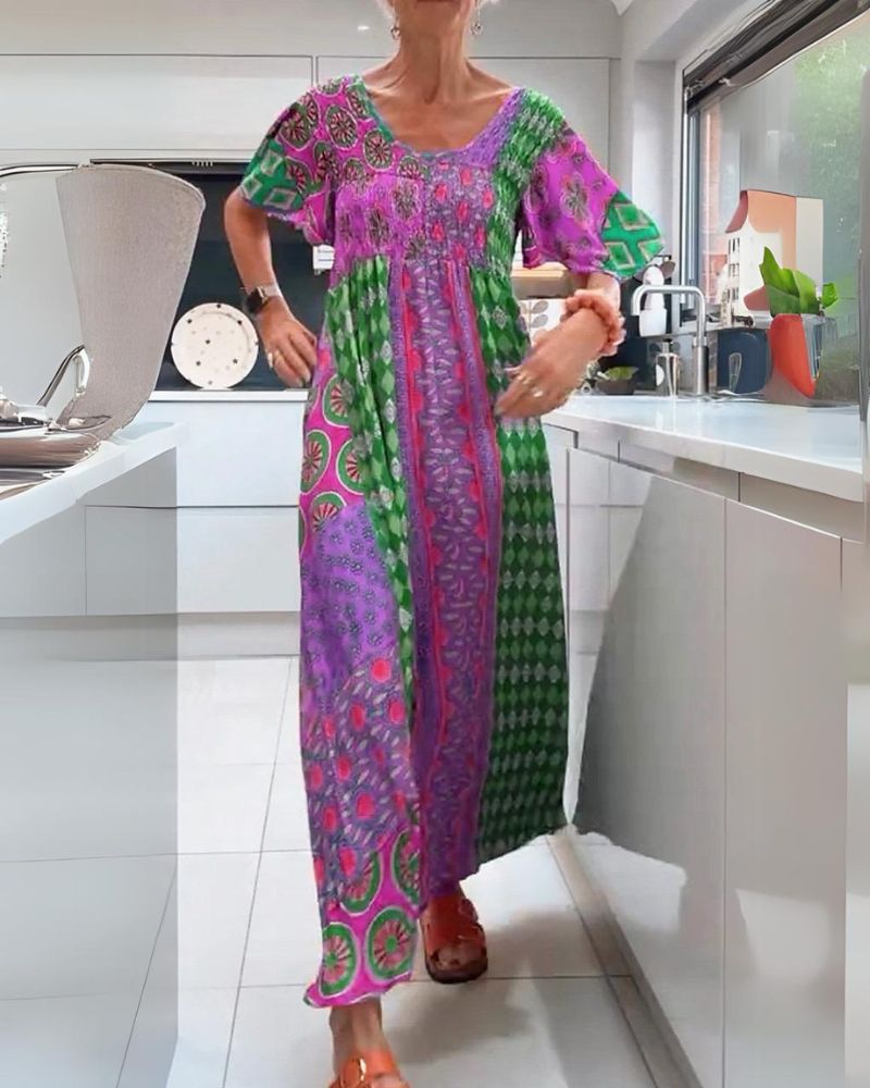 Léa | Robe Bohème À Motif Paisley Élégant