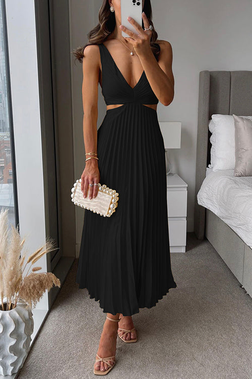 Océane | Robe Maxi Plissée Élégante