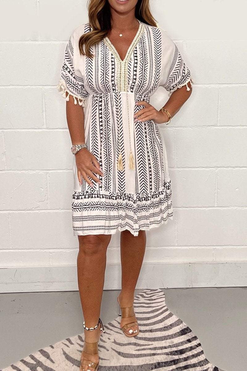 Gail | Robe Bohème À Imprimé Estival