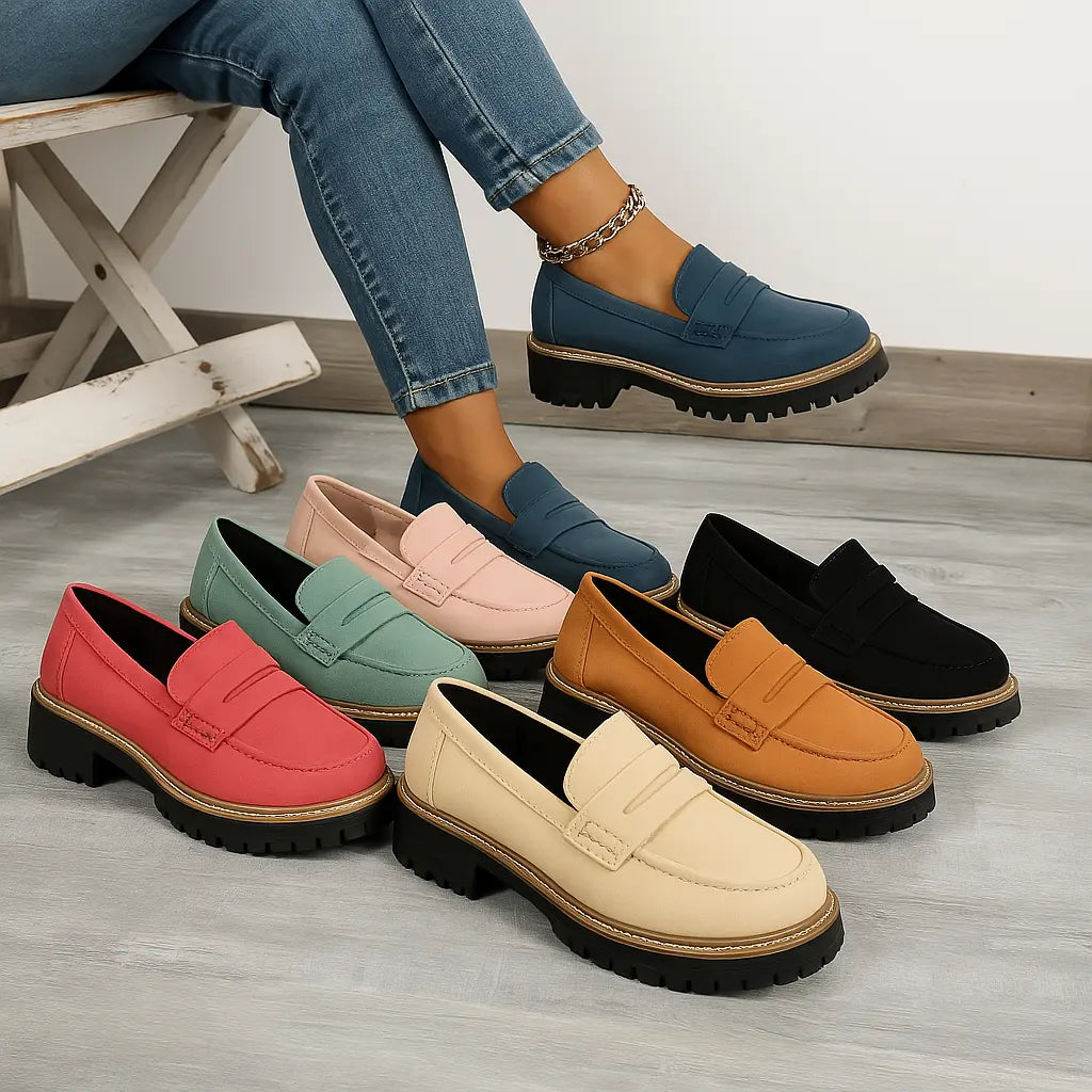 Nadia | Mocassins Intemporels En Daim