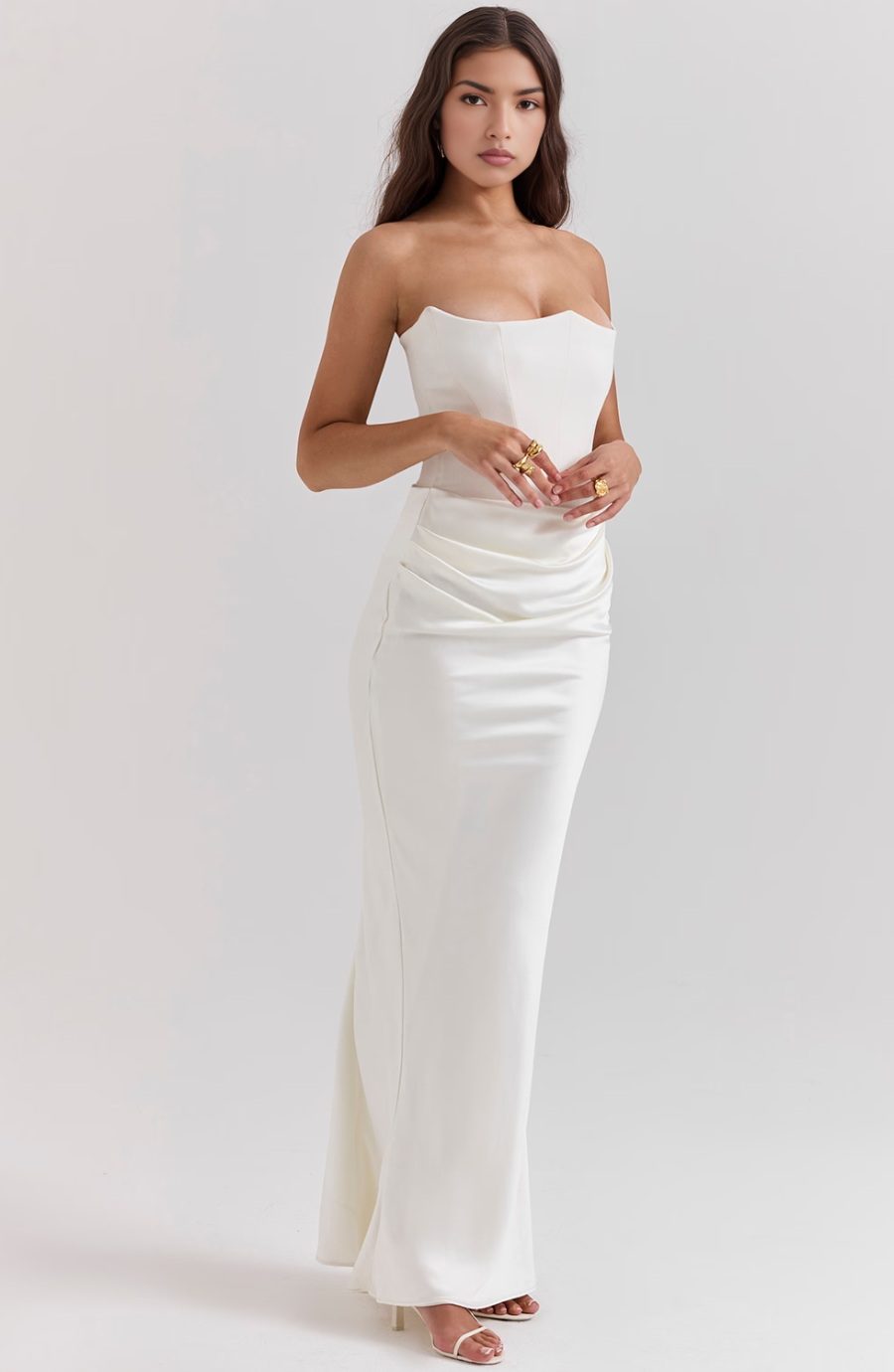 Vienn | Robe Longue Bustier Pour Élégance Sans Effort