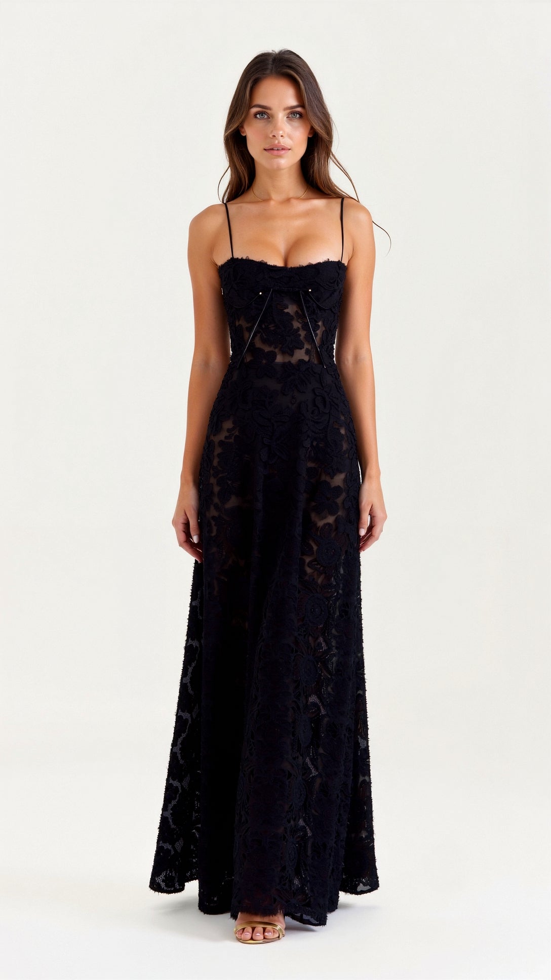 Nadia | Robe Longue Élégante À Bretelles Fines