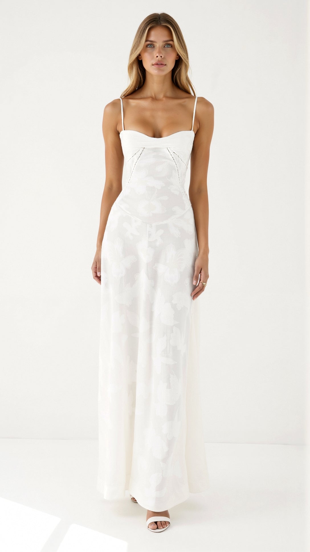 Nadia | Robe Longue Élégante À Bretelles Fines