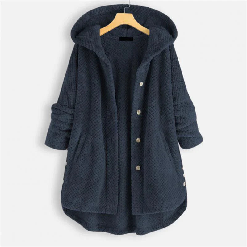 Beth | Manteau Côtelé Douillet Avec Capuche