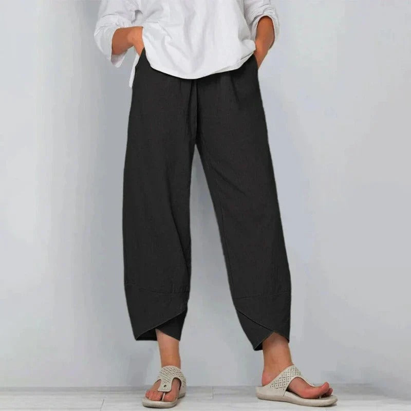 Sarah | Pantalon Léger En Lin Et Coton
