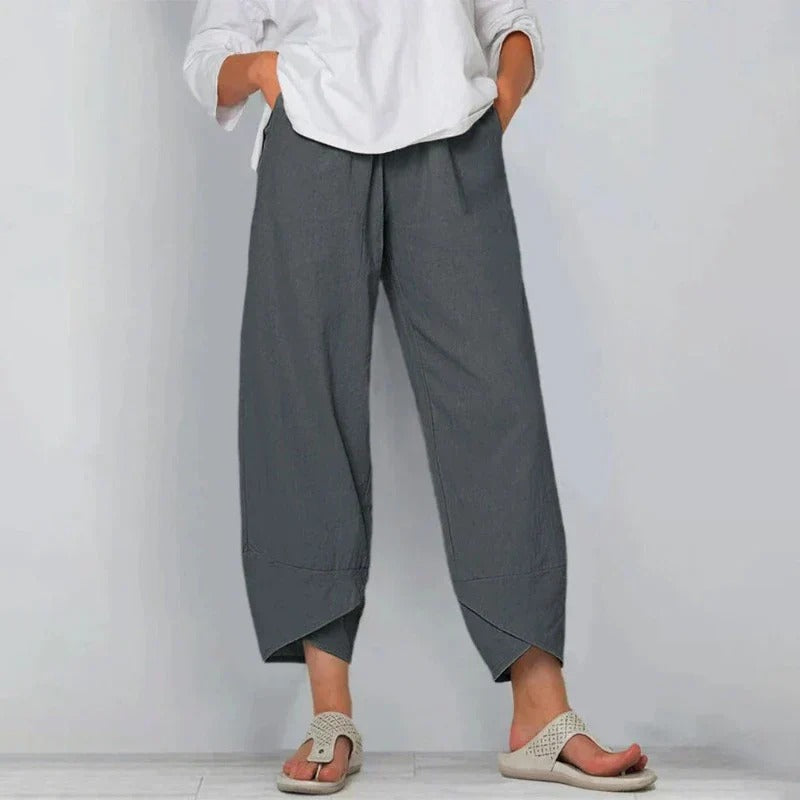 Sarah | Pantalon Léger En Lin Et Coton