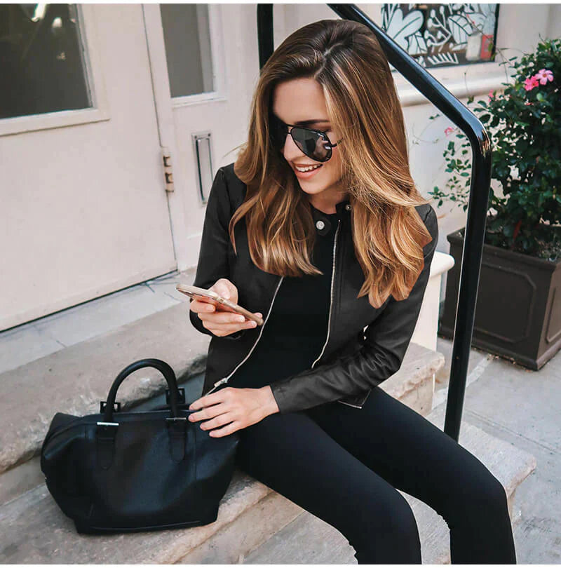 Monica | Veste En Cuir Élégante Pour Femme