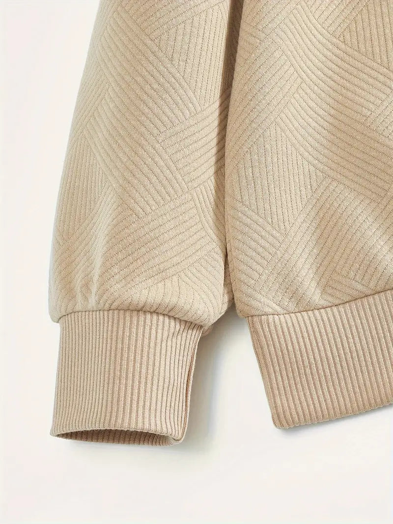 Oscar Pull Vintage à Zip avec Design Géométrique