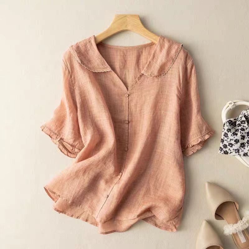 Aire | Chemise En Lin Légère Avec Col Festonné