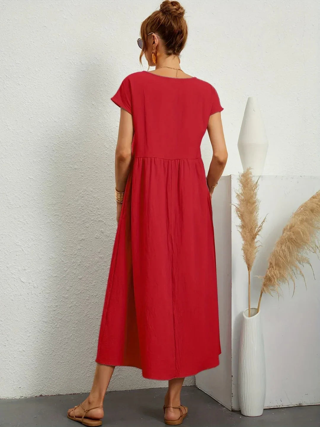 Gwyn | Robe Légère En Coton Doux Avec Poches