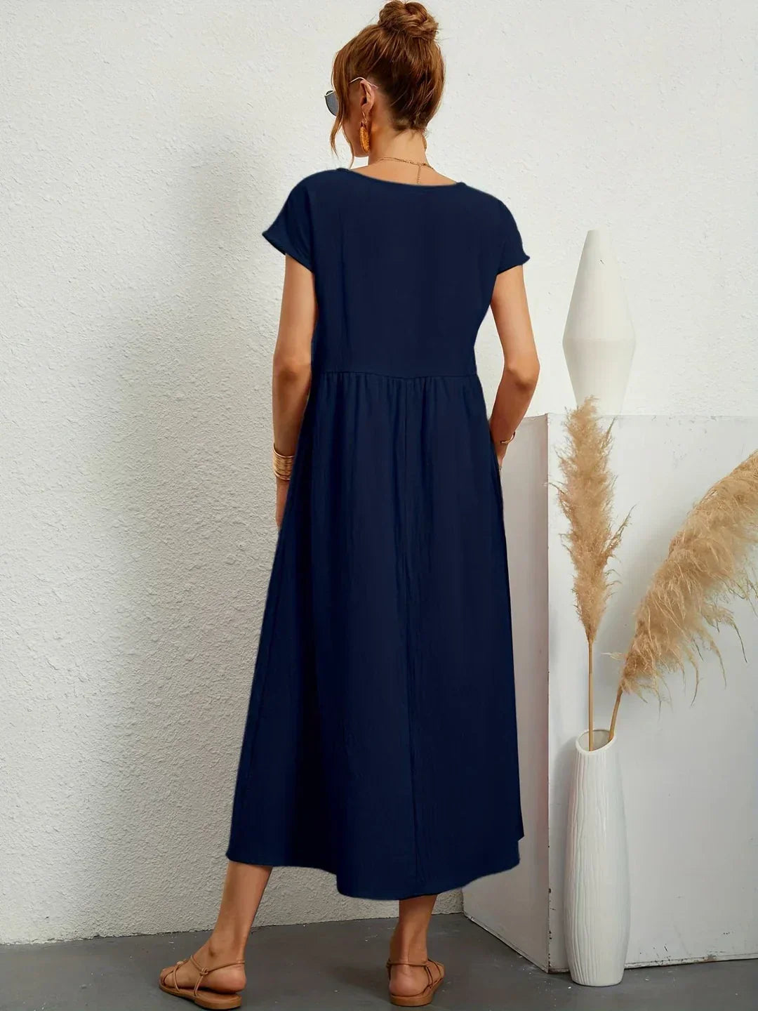 Gwyn | Robe Légère En Coton Doux Avec Poches