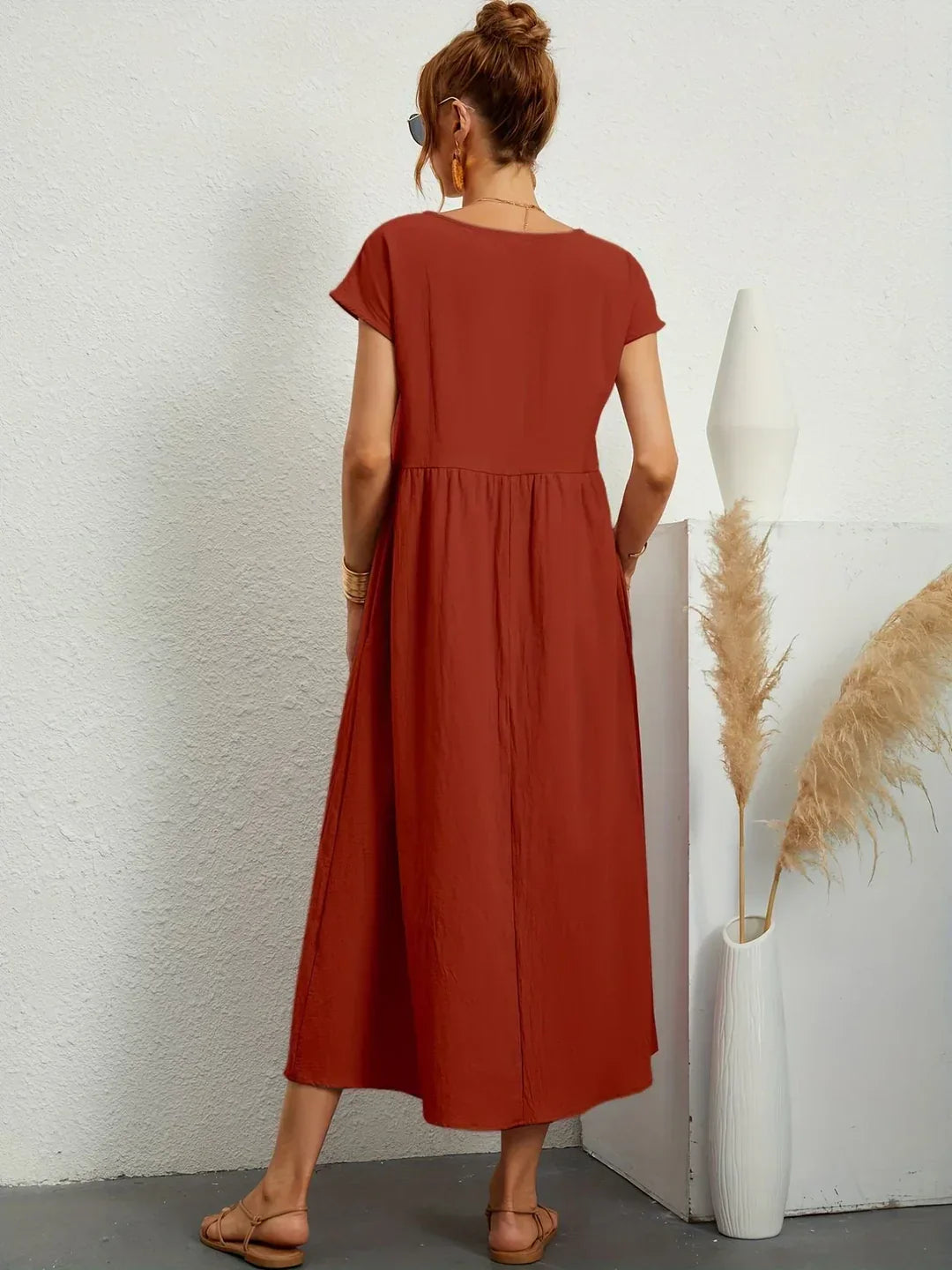 Gwyn | Robe Légère En Coton Doux Avec Poches