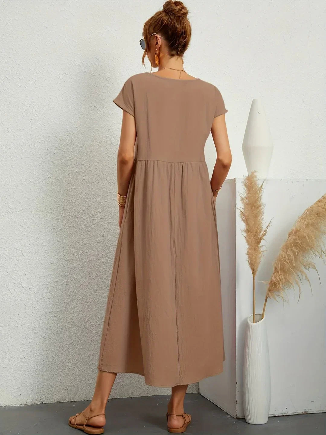 Gwyn | Robe Légère En Coton Doux Avec Poches
