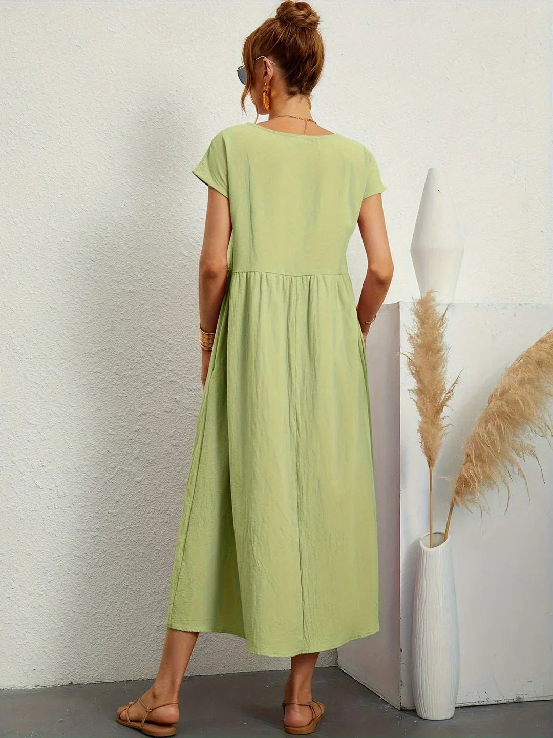 Gwyn | Robe Légère En Coton Doux Avec Poches