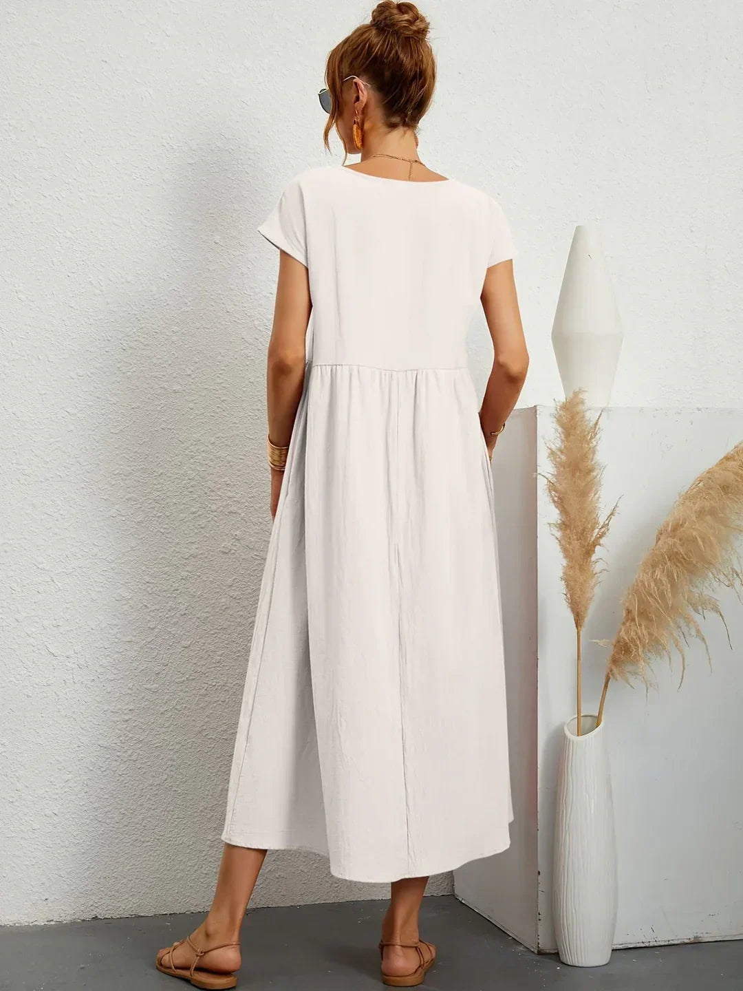 Gwyn | Robe Légère En Coton Doux Avec Poches