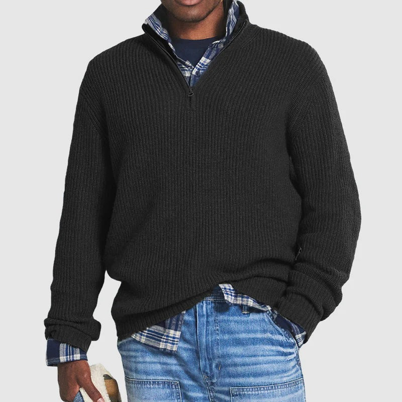 Pull Zippé Louis Style Décontracté et Confort au Quotidien