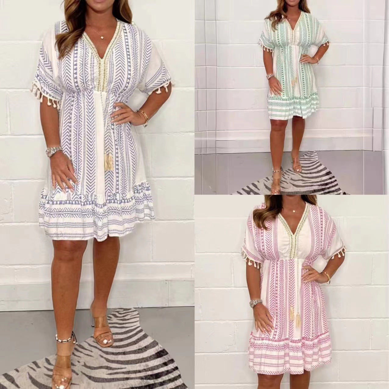 Gail | Robe Bohème À Imprimé Estival