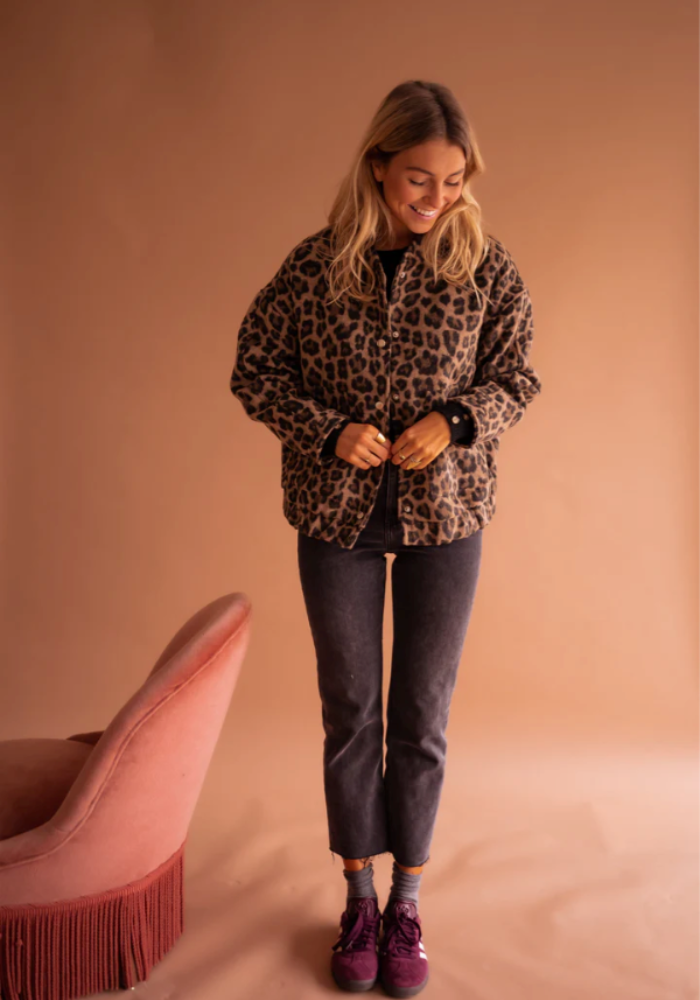 Leona | Veste Bomber Léopard Tendance