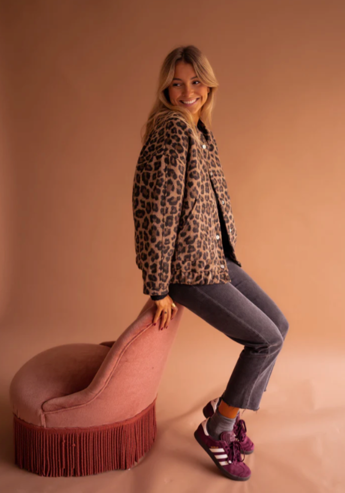 Leona | Veste Bomber Léopard Tendance