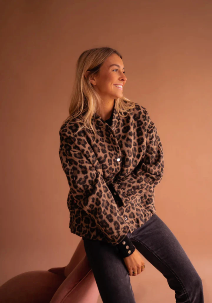 Leona | Veste Bomber Léopard Tendance