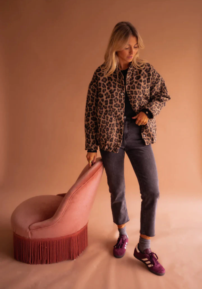 Leona | Veste Bomber Léopard Tendance