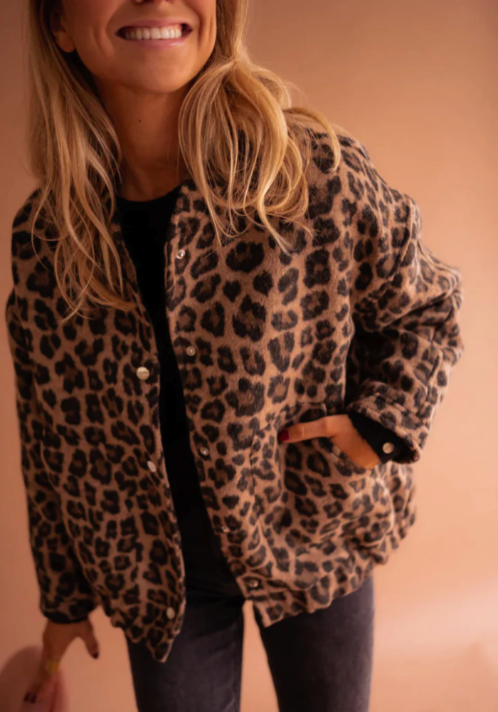 Leona | Veste Bomber Léopard Tendance