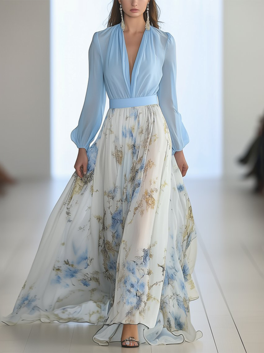Eliza | Robe Longue Florale Élégante