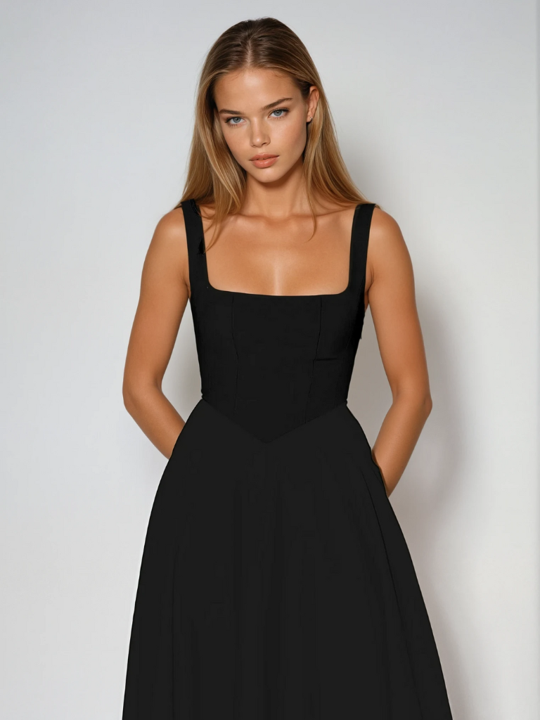 Rona | Robe Midi Évasée Élégante Pour Occasions Spéciales