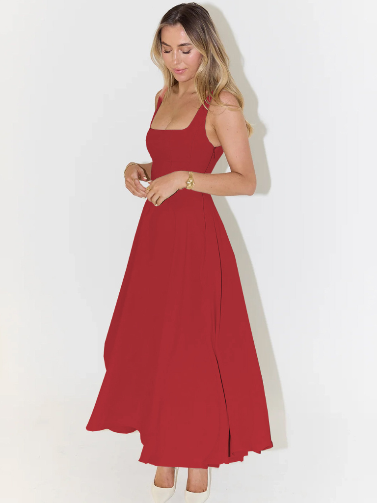 Rona | Robe Midi Évasée Élégante Pour Occasions Spéciales