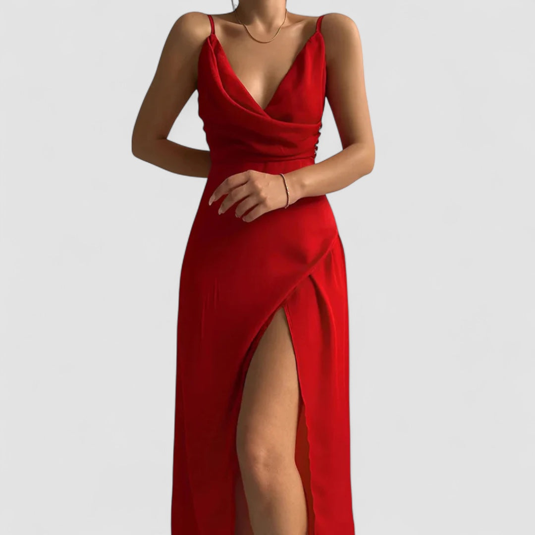 Aneta | Robe En Satin Fluide Élégante