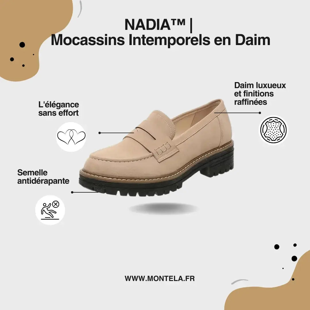 Nadia | Mocassins Intemporels En Daim