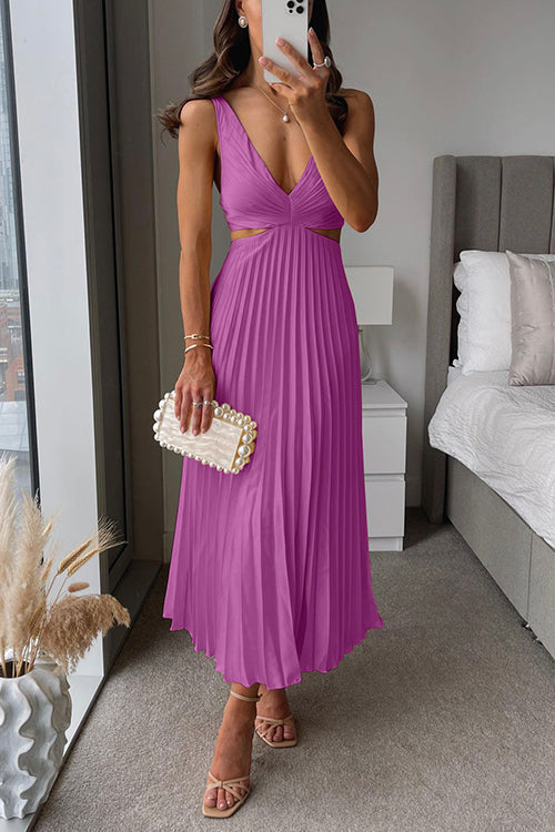 Océane | Robe Maxi Plissée Élégante