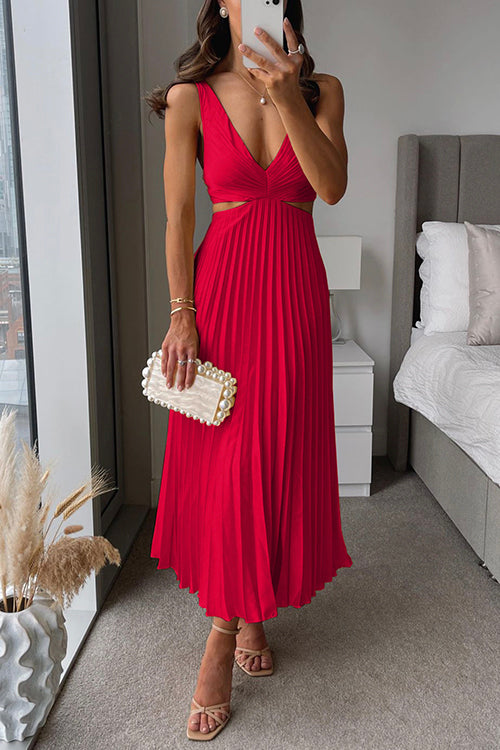 Océane | Robe Maxi Plissée Élégante
