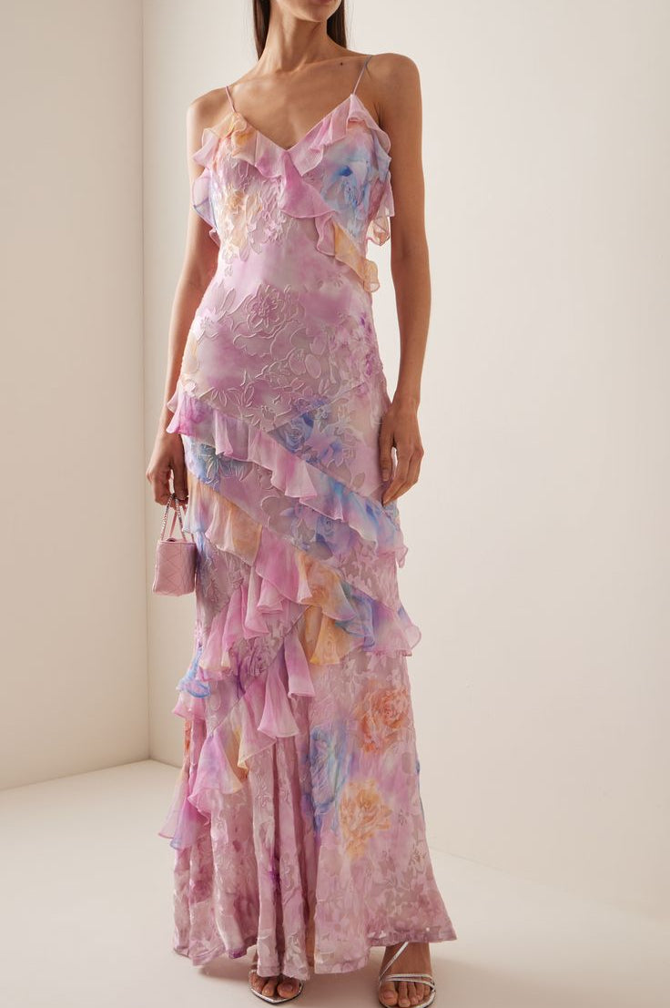 Clara | Robe Longue Romantique À Volants Pour Occasions Élégantes