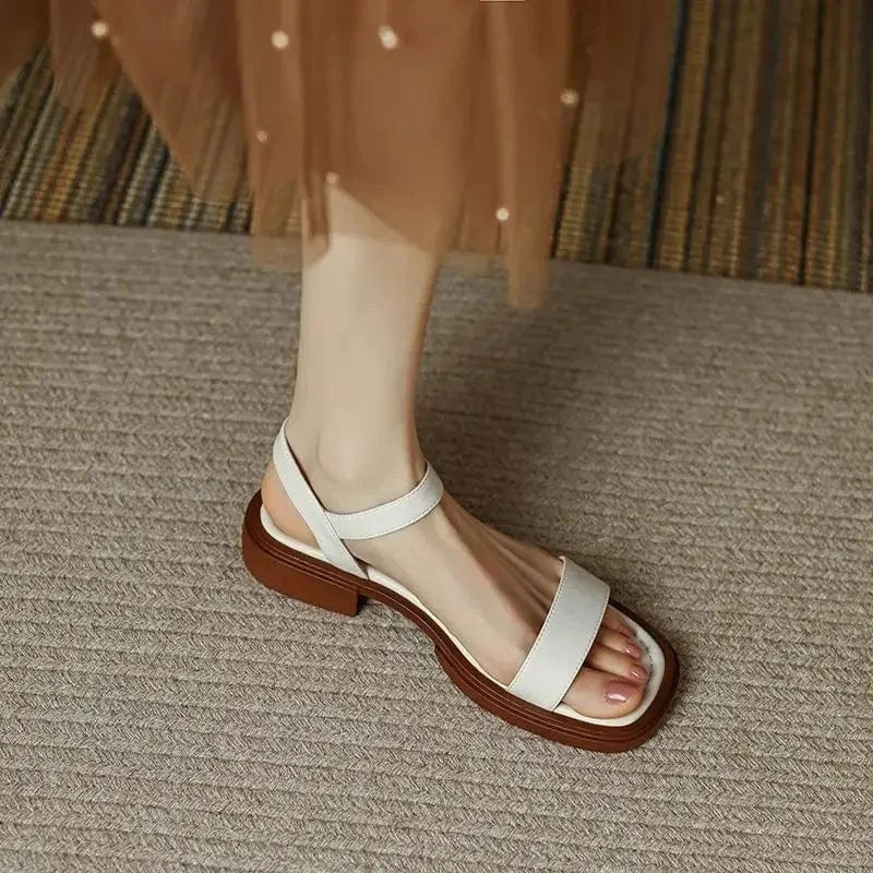 Zinnia | Sandales À Talon Bloc En Cuir