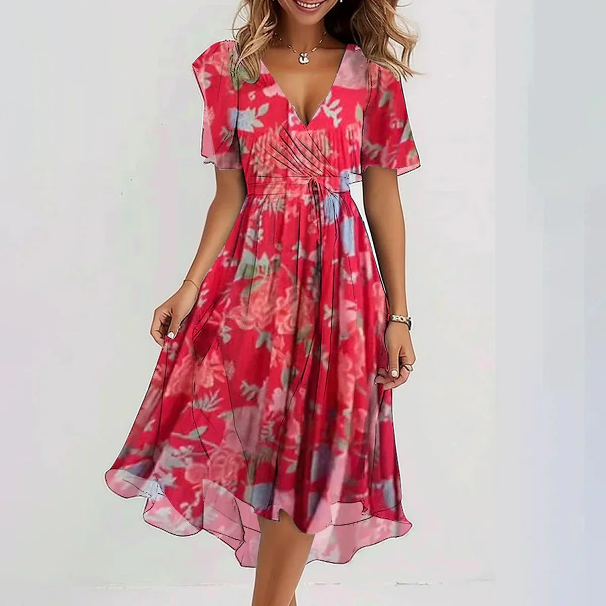 Priscilla | Robe Élégante D'été
