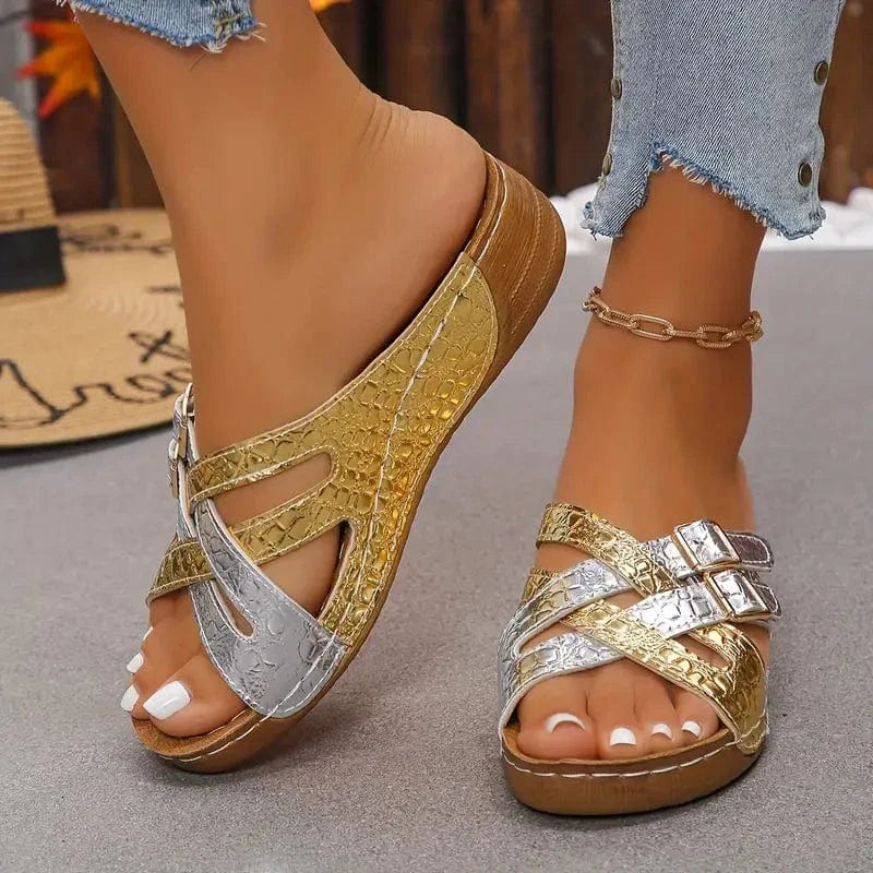 Ivanna | Mules Orthopédiques Brillantes