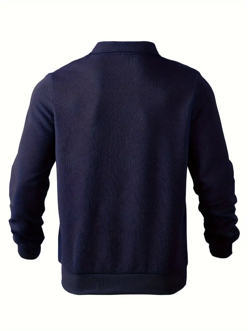 Oscar Pull Vintage à Zip avec Design Géométrique