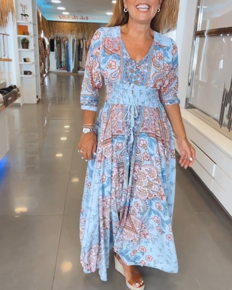 Millie | Robe Décontractée À Imprimé Élégant