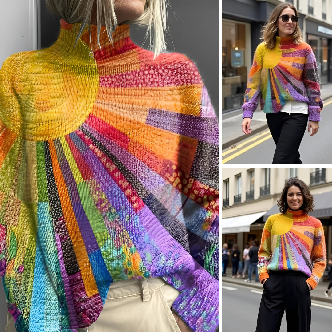 Ada | Pull Col Roulé Coloré