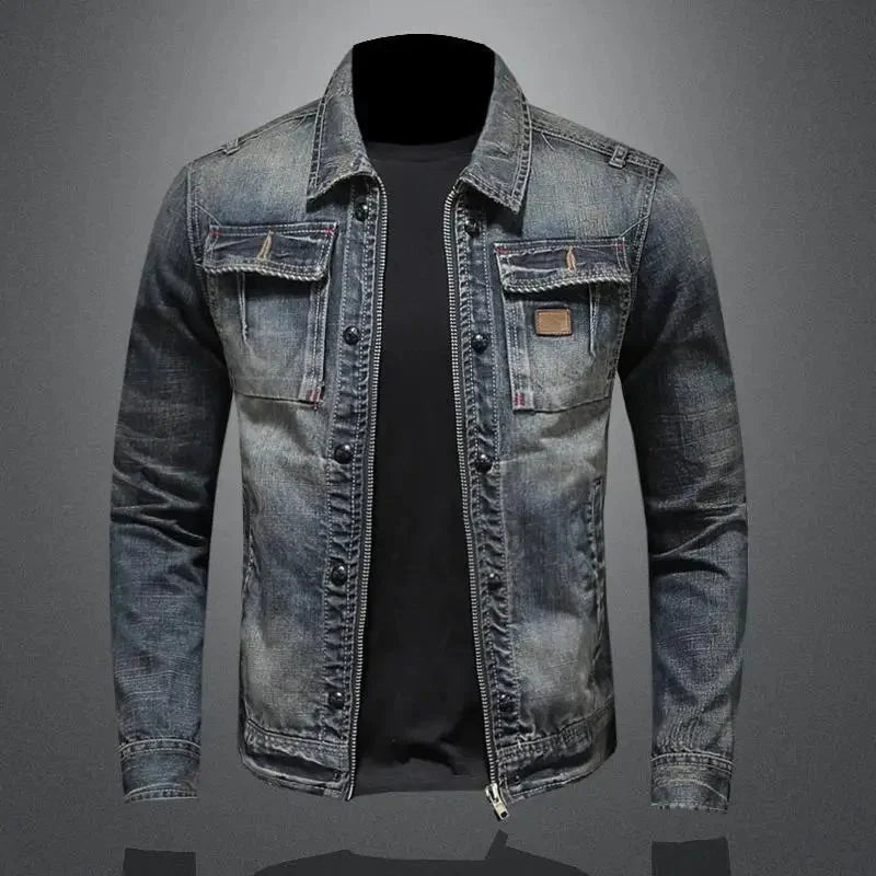 Claude Veste En Denim Rétro