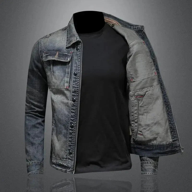 Claude Veste En Denim Rétro