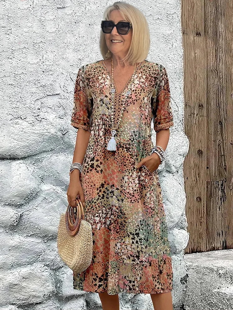 Colette | Robe Mi-Longue Éclatante