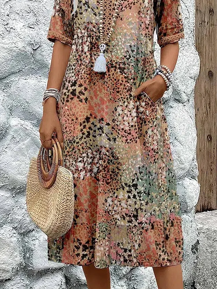 Colette | Robe Mi-Longue Éclatante